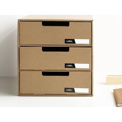 Paper Desktop Storage Box Drawer Desk Storage Creative DIY Japanese File Finishing Box