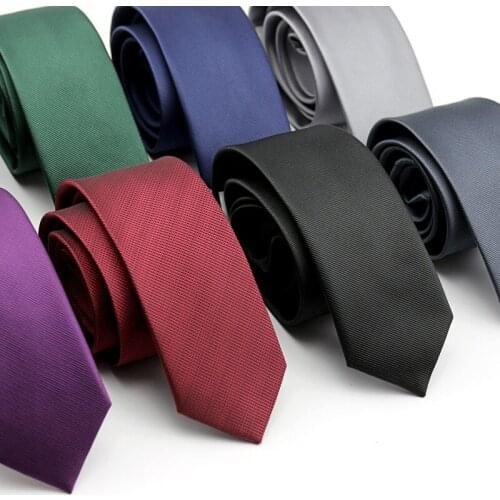 High Quality 2019 New Designers Brands Fashion Business Casual 6cm Slim Ties for Men Necktie Solid Color Wedding with Gift Box