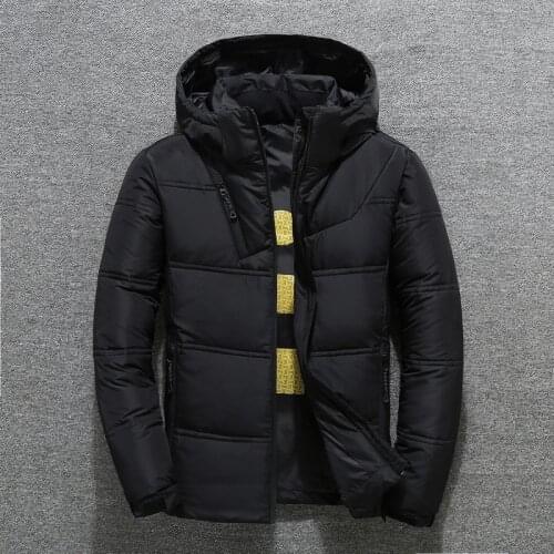 Hot Sale Winter Men White Duck Down Jacket High Quality Casual Windproof Warm Jackets And Coats Slim Fit Gray Parkas