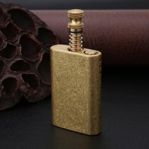 Pure Copper Match Kerosene Lighter Unique windproof vintage Million Matches Oil Lighters Rotation thrust Flame Lighter