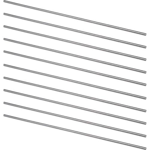 Round Steel Rod, HSS Lathe Bar Stock 200mm Long, for Shaft Gear Drill Lathes Boring Machine , DIY Craft Tool, 10pcs
