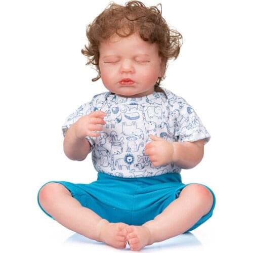 NPK 19inch Bebe Doll Reborn Popular Limited Edition Doll Sleeping Loulou Newborn DOll Lifelike Soft Real Soft Touch