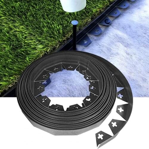 10M Edging Fence Belt Border Garden Lawn Stone Isolation Path Barrier Patio Greening Belt Plastic Garden Fence Easy Assemble