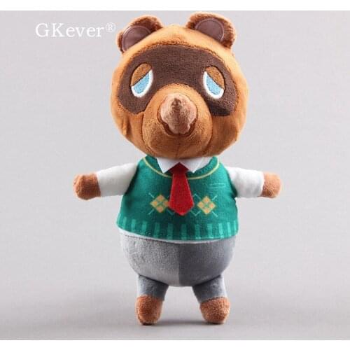Cute Fox Tom Nook Plush Toy Soft Stuffed Animals New Horizons Dolls 20 cm Kids Gift