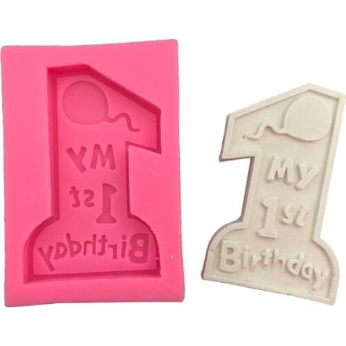 Digital Happy Birthday Cake Mold, Soft Clay Dripping Plaster Molding Tools A024