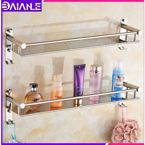 Bathroom Shelf Organizer Shower Shampoo Soap Cosmetic Corner Shelves Bathroom Accessories Wall Mounted Toilet Storage Rack Tray