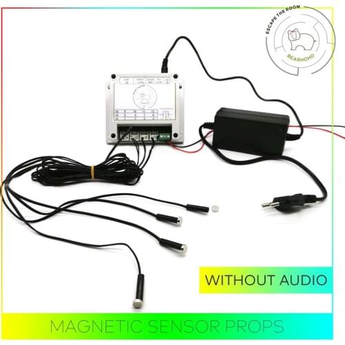 Escape Room Props Magnetic Props Put Magnet Sensor in Right Order to Release Lock Control 12 EM Lock For Exit Room without Audio