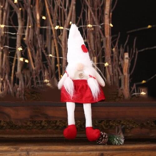 Christmas Faceless Doll Ornament Cute Cartoon Long Legs Old Men Dolls Xmas Decoration