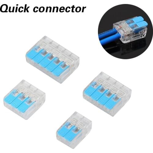 Wire Connector 10/30/50/100PCS Mini Quick Connect set Universal Compact Wire Connector Plug-in Wire Terminal Home Connector Blue