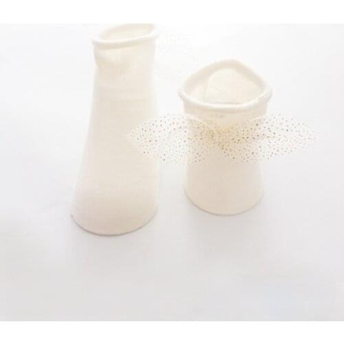 Spring and Summer Girls Cute Bowknot Roll Cotton Loose Mouth Baby Socks