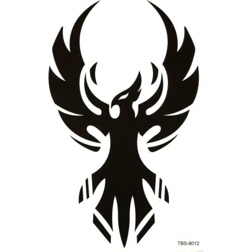 10pcs Black Beauty Eagle waterproof Temporary Tattoo Stickers cool hawk harajuku tatuagem sleeve tatoo boday feminino henna