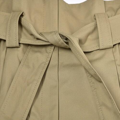 Women Pants 2021 Spring and Summer New Womens Stitching High-waist Bow 100% Cotton Straight-leg Pants