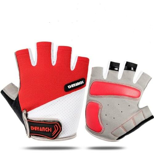 1Pair Half Finger Cycling Gloves Anti-Slip Gel Bicycle Riding Gloves Anti Slip for MTB Road Mountain Bike Glove Anti Shock Sport