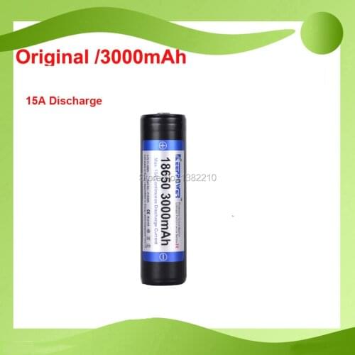 1PCS 100% Original Keeppower P1830R 3.7V 18650 3000mAh Max 15A Discharge PROTECTED Flashlight Battery