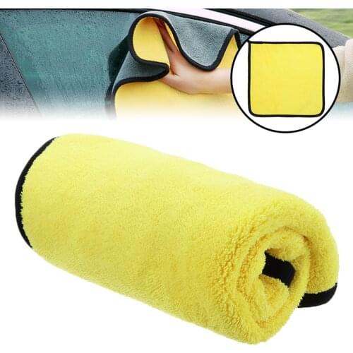1pc Car Care Polishing Wash Towels Microfiber Washing Drying Towel Strong Thick Plush Polyester Fiber Car Cleaning Cloth