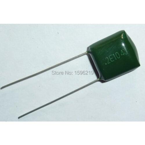 100pcs Mylar Film Capacitor 250V 2E104J 0.1uF 100nF 2E104 5% Polyester Film capacitor