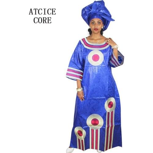 African dresses for women fashion design new african bazin embroidery design dress LA074