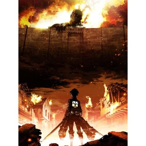 5D Diamond Painting full square cartoon Japan Anime Attack On Titan DIY Diamond Embroidery Mosaic Cross Stitch decoration gift