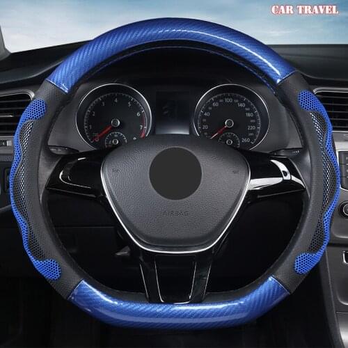 CAR TRAVEL Microfiber Leather Car Steering Wheel Cover For Subaru Forester Impreza Outback Legacy XV WRX STI BRZ Impreza Ascent