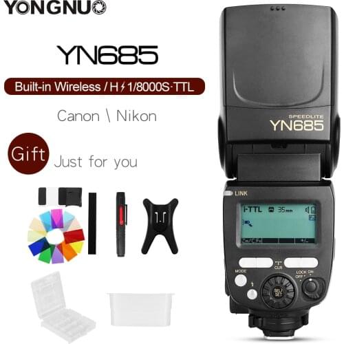 YONGNUO YN685 YN685C YN685N HSS TTL iTTL Wireless 2.4G Speedlite Flash for Canon Nikon Support YN560IV YN560-TX RF605 RF603 II