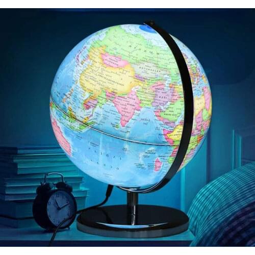 32cm world globe large hd with light display students in English and Chinese teaching children gifts to learn to use AR globes