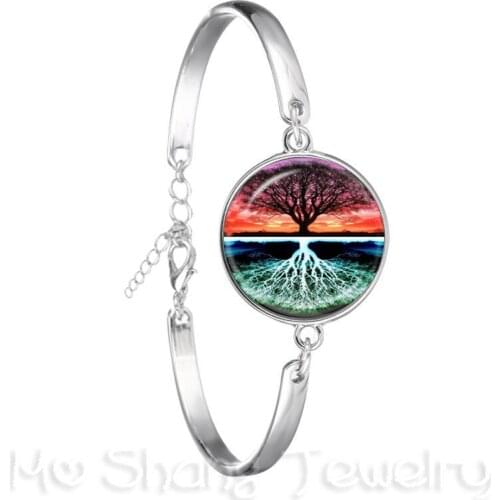 Two Horses Yin Yang Glass Dome Bracelet Symbol Jewelry Natural Rustic Classic Style Symbolizing Harmony Bring Good Luck Jewelry