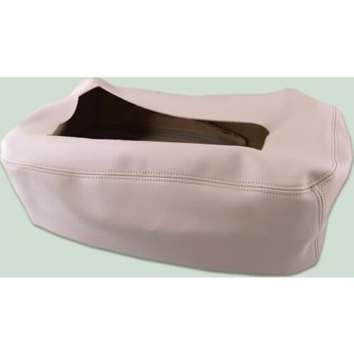 Beige Microfiber Leather Console Lid Seat Armrest Top Cover fit for Chevy Silverado Suburban Tahoe Sierra 2007 2008-2012 2013