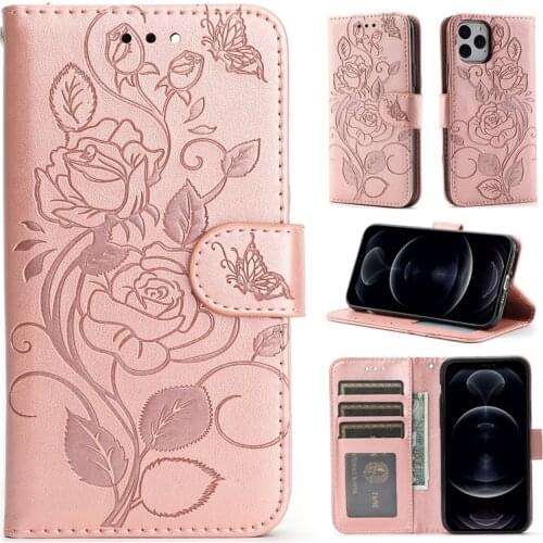 Luxury Leather Wallet Case For iPhone 12 Mini 11 Pro X XS Max XR 6 6S 7 8 Plus 5S SE 2020 Holder Card Slots Flip Cover Stand Bag