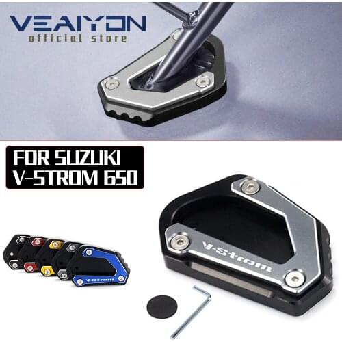 V-STROM 650XT Vstrom 2006-2020 2021 Pitbike Side Stand For Suzuki 650 XT Enlarge Extension Pads Motorcycle Accessories
