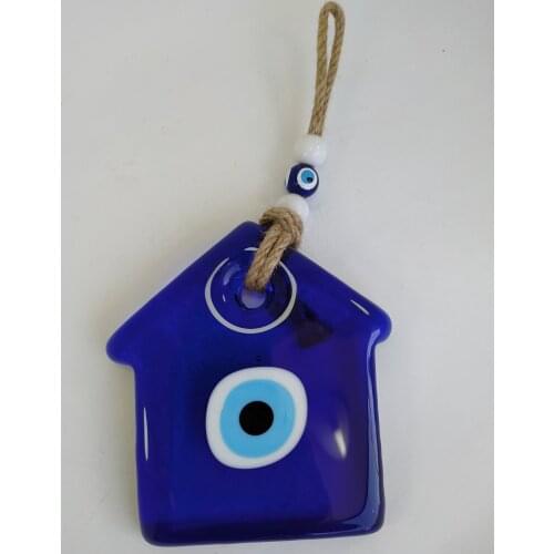 Home Evil Eye 12cm Glass Bead Pendant Charm Turkish Handmade Amulet Wall Hanging Talisman Boho Home Decor Made in Turkey