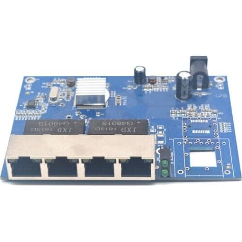 Gigabit Fiber Transceiver One Light Four Electricity Motherboard PCBA Card Supports Wide Voltage Jumbo Frame