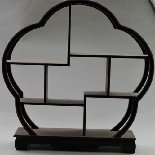 Collectible Decorated Old Handwork Wood Carved Big Stands For snuff Bottle