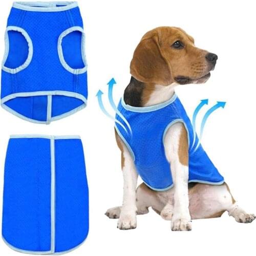 Summer Dog Clothes Cool Pet Evaporative Breathable Cooling Vest Relieve Summer Heat Puppy Cat T-shirt for Pet Clothing XS-L