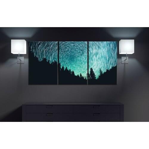 Nordic Style Wall Decor Paintings Abstract Art Meteor Forest Picture Modern Oil Paintings Wall Art Home Decor