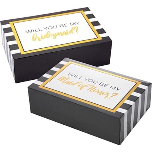 Custom print brides and bridesmaids ask for wedding boxes, clothes boxes