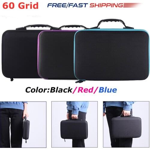 New 30/60 Bottles Diamond Painting Box Tool Container Storage Box Carry Case Holder Hand Bag Zipper Xiaobaiping