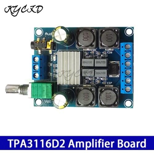 TPA3116D2 Amplifier Board 50W+50W 2.0 Channel DC 4.5-27V Digital Power AMP Stereo Audio with Volume Controller For Speaker