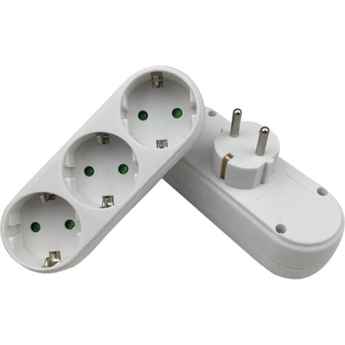 Plugs Adaptors Portable 16A 250V EU Plug European Plug 1 to 2 /1 to 3 /1 to 4 Way Socket Adapter EU Standard Power Adapter