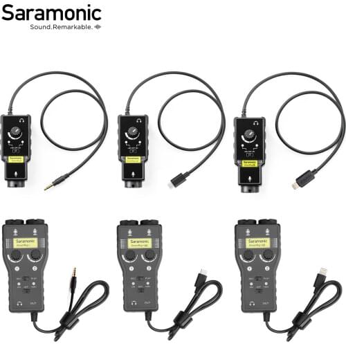 Saramonic SmartRig XLR Microphone Preamplifier Audio Adapter Mixer Preamp & Guitar Interface for DSLR Camera iPhone 7 7s 6 iPad