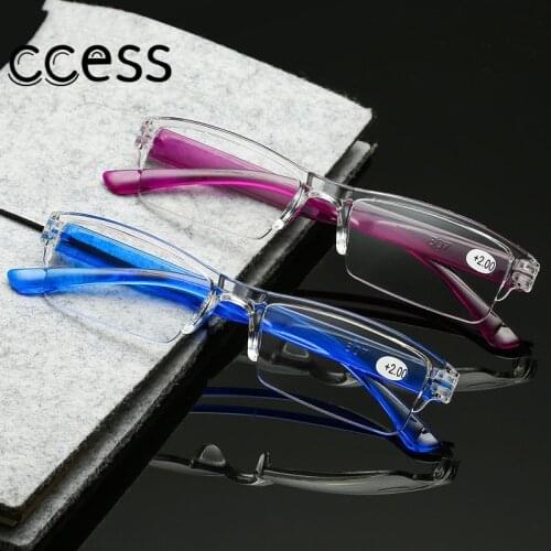Presbyopic Eyewear Portable Ultralight Presbyopia Eyeglasses Square Reading Glassses for Men Women With +1+1.5+2+2.5+3+3.5+4