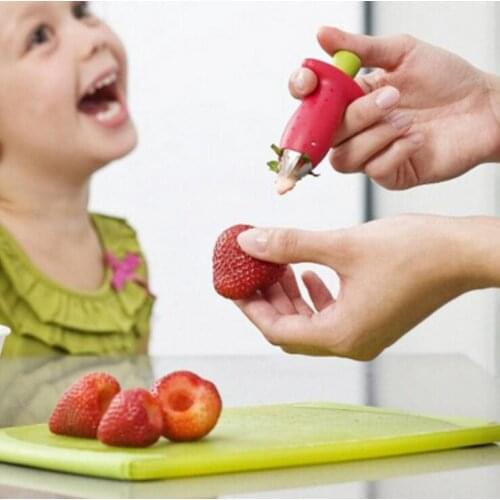 Strawberry Huller Stem Remover Remove Fruit Corer Slicer Fruit Desser Cute Portable Kitchenware Tomato Stalks ST10