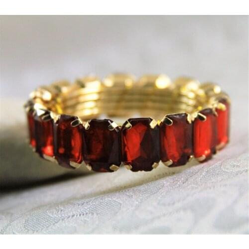 Qn170302 Red crystal beades napkin holder napkin ring