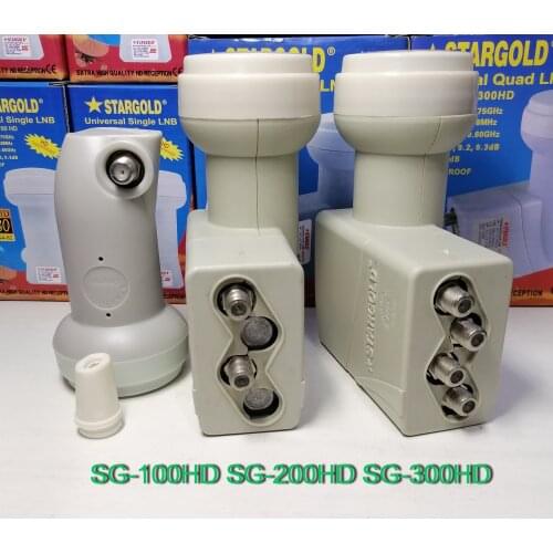SG-100 SG-200HD SG-300HD Single Twin Quad LNB digital HD Universal KU Band LNB High Gain Low noise satellite Dish LNB