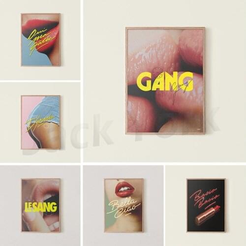 Nordic Fashion Pink Bag Lipstick Makeup Girl Posters And Prints Wall Art Canvas Painting Wall Pictures For Living Room Cuadros