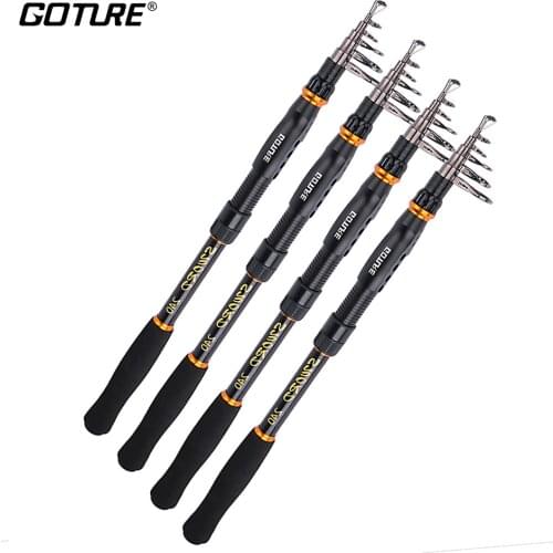 Goture SWORD High Carbon Fiber Telescopic Fishing Rod 2.1m 2.4m 2.7m 3.0m 3.6M Long Casting rod For Sea Lake or River Fishing