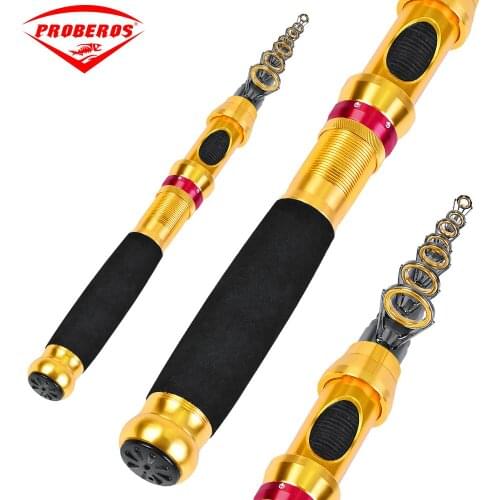 Winter Fishing Short Pole Long Throw Sea Fishing ABS Engineering Materials Durable 1.5M-3.6M Carbon Telescopic Fishing Rod
