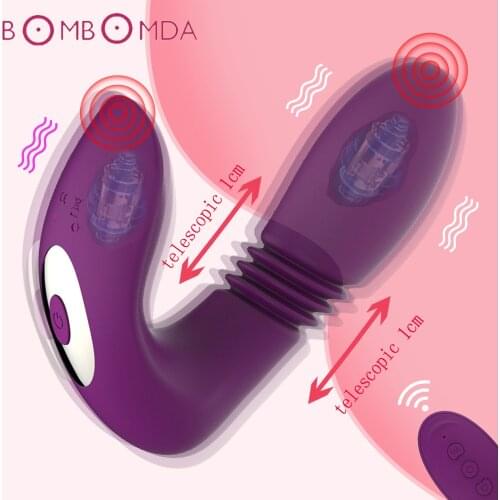 Telescopic Vibrating Weabable Dildo Vibrator Sex Toys For Women Vibrating Panties Clit Stimulator Wireless Remote Dlido Vibrator