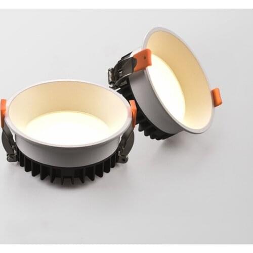 Three Color Light Changeable LED spot lights Recessed ceiling lamp 12W 10W 7W indoor living room simple Nordic LED downlight