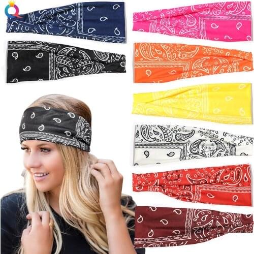Trend 2020 Printed Sports Yoga Turban Women Headband Scrunchie Girls Hair Head Hoop Bands Wrap Accessories Hairband Headdress