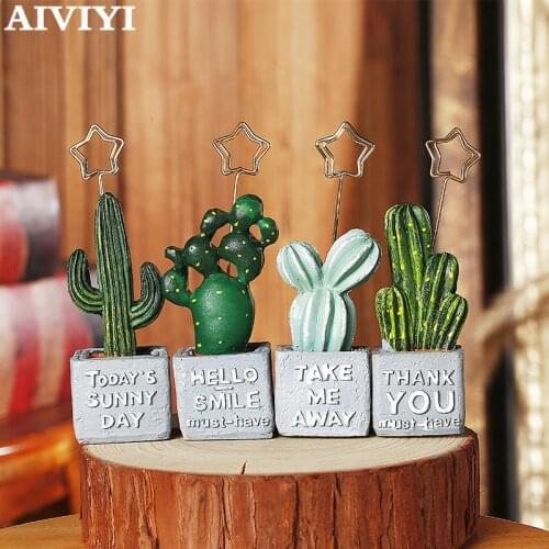 Foreign trade excellent products artificial resin succulent plant cactus green plant desktop memo home wedding DIY decoration